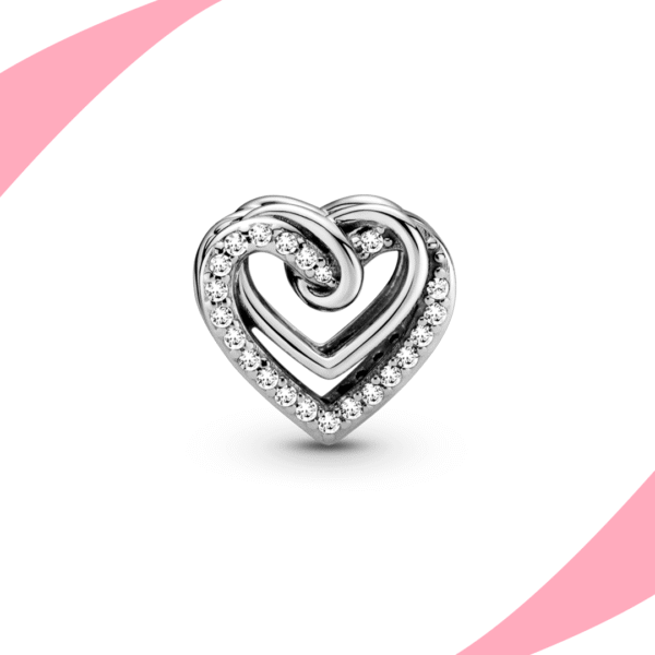 Charm Doble Corazón de Plata