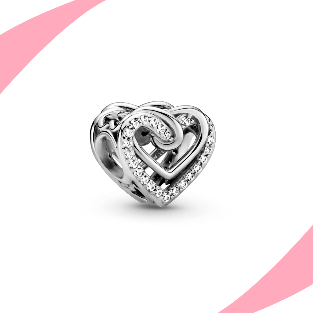 Charm Doble Corazón Entrelazado - Imagen 2