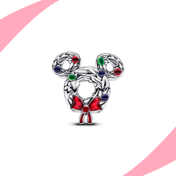 Charm Corona Navideña Mickey