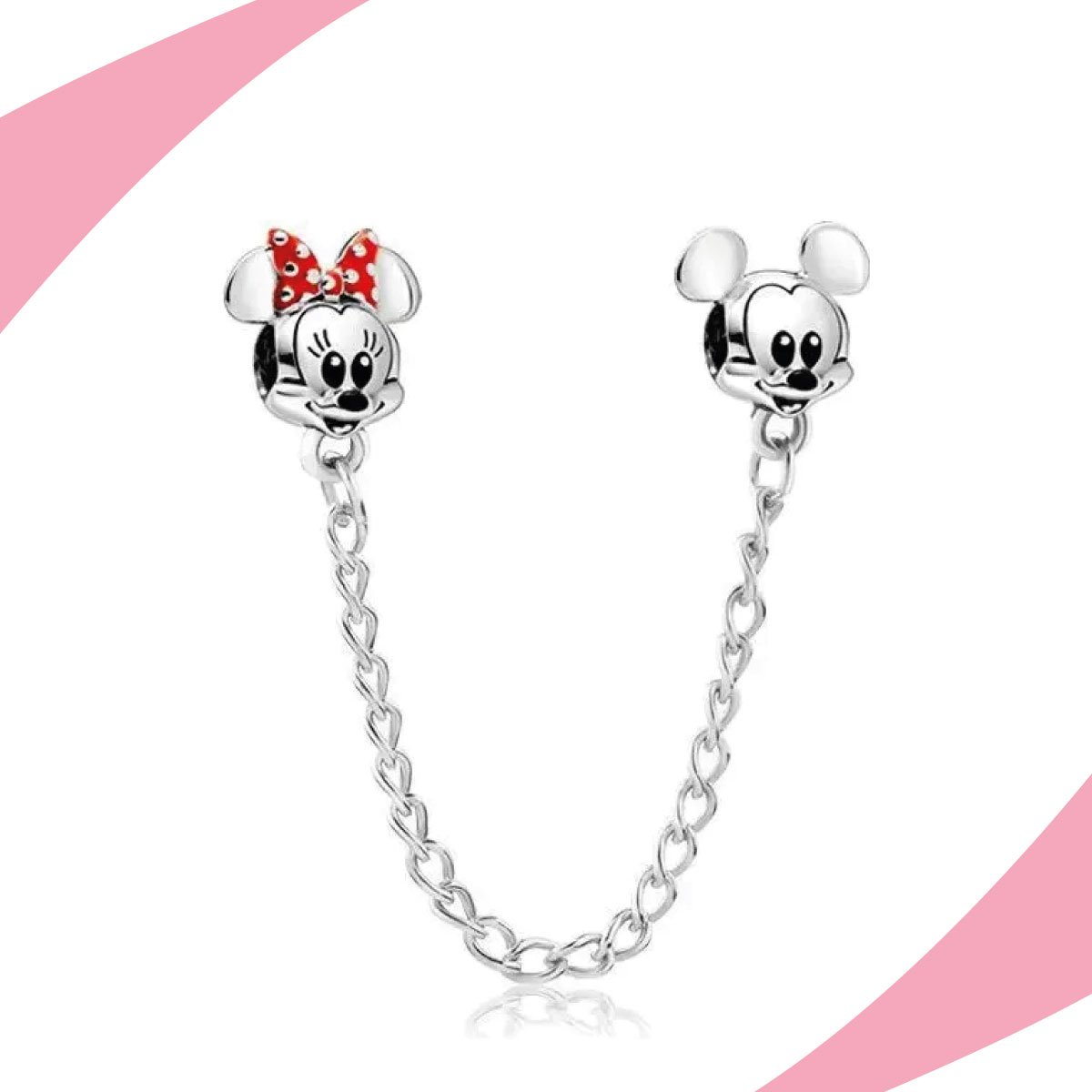 Charm Cadena de Seguridad Mickey & Minnie
