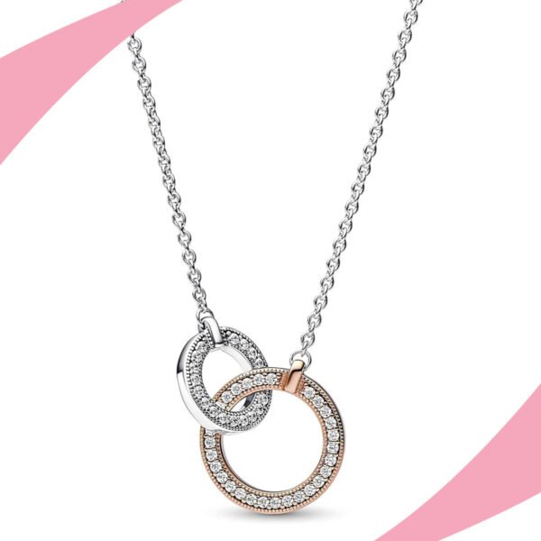 Collar Círculos Entrelazados Dos Tonos