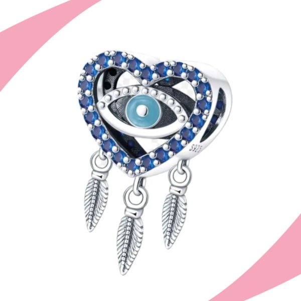Charm Corazón Atrapa Sueños y Ojo Turco