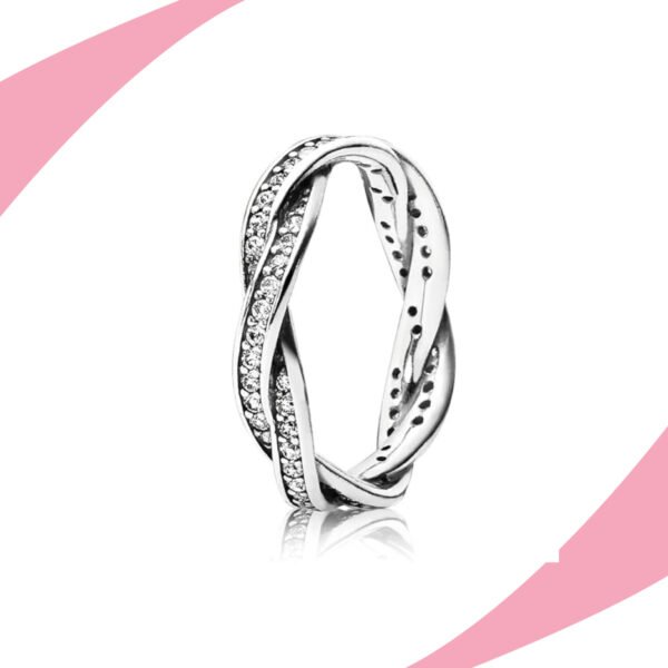 Anillo Entrelazado Brillante