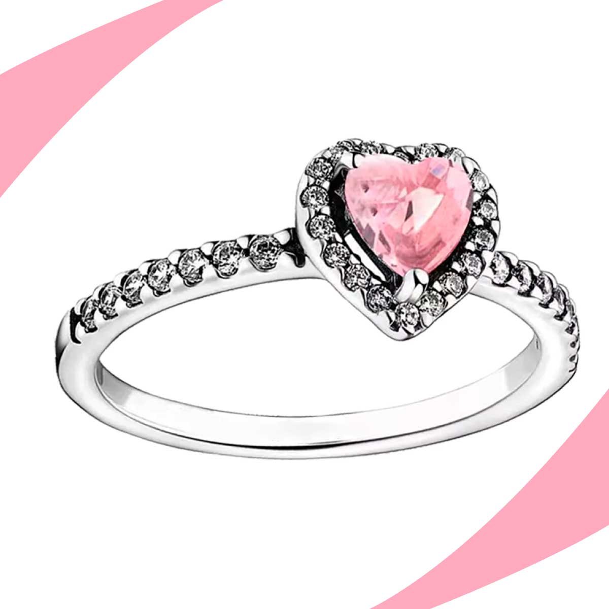 Anillo Corazón Rosa