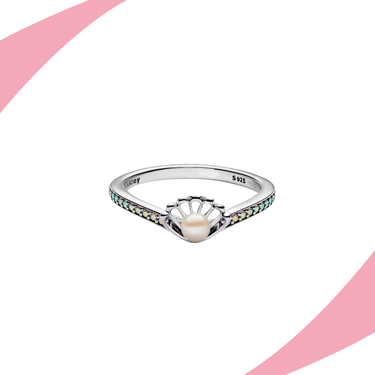 Anillo Concha con Perla de la Princesa Ariel