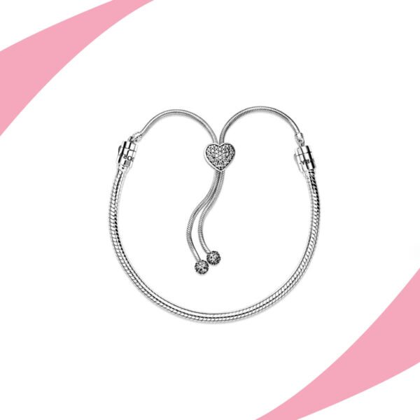 Pulsera Brillante de Corazón